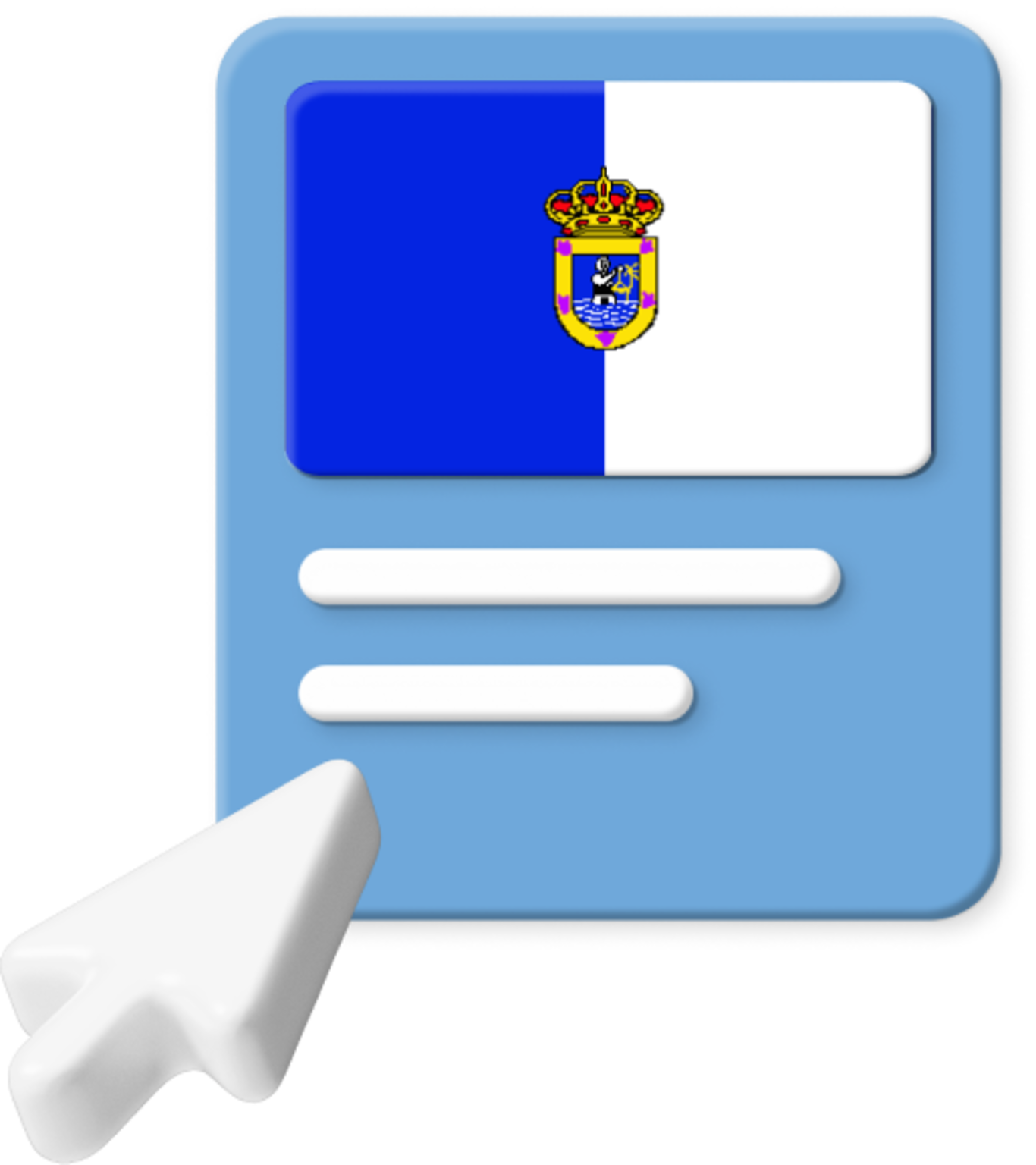 La Palma flag on webpage graphic