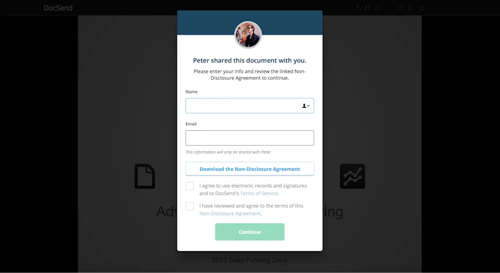 Accelerate highstakes deals with DocSend's OneClick NDA sep