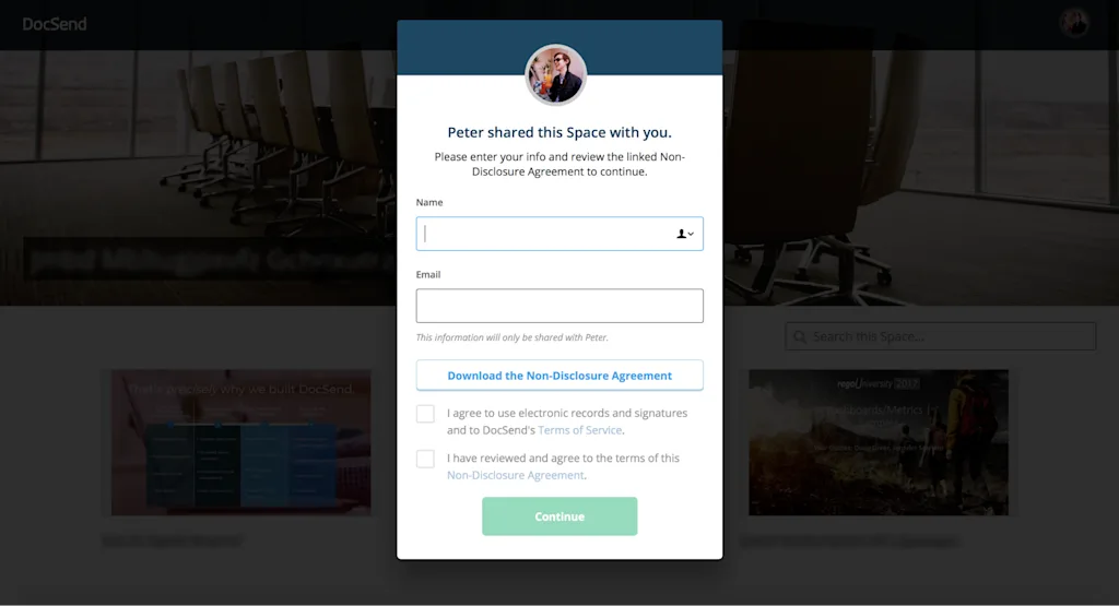 Accelerate highstakes deals with DocSend's OneClick NDA sep