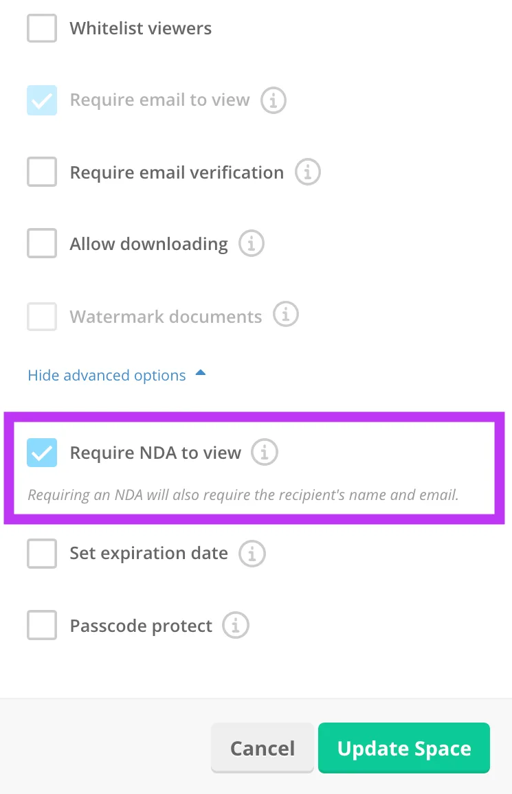 Accelerate highstakes deals with DocSend's OneClick NDA sep