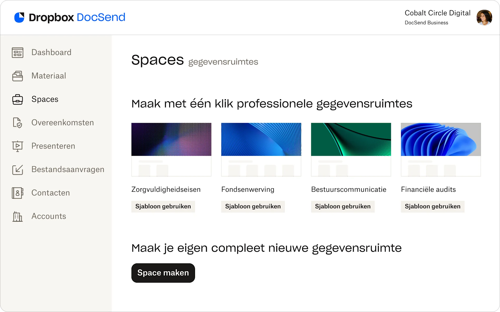 Space templates