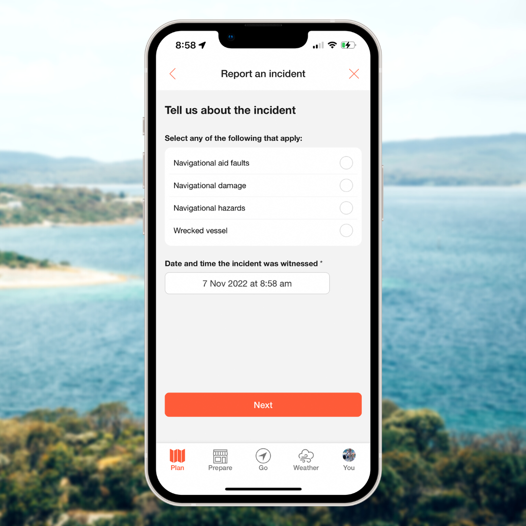 report a problem boating deckee