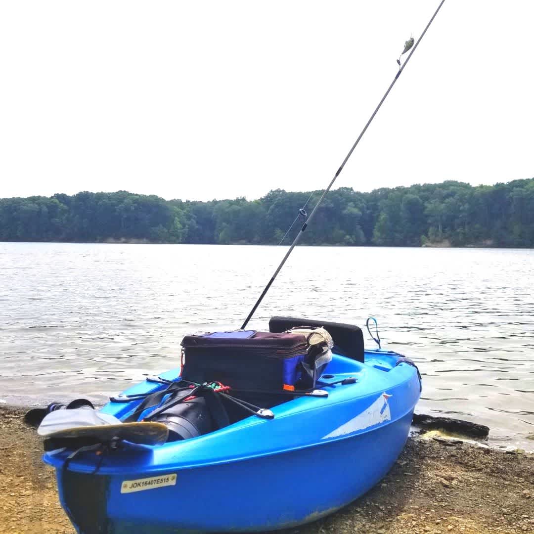 Kayak set up for fishing