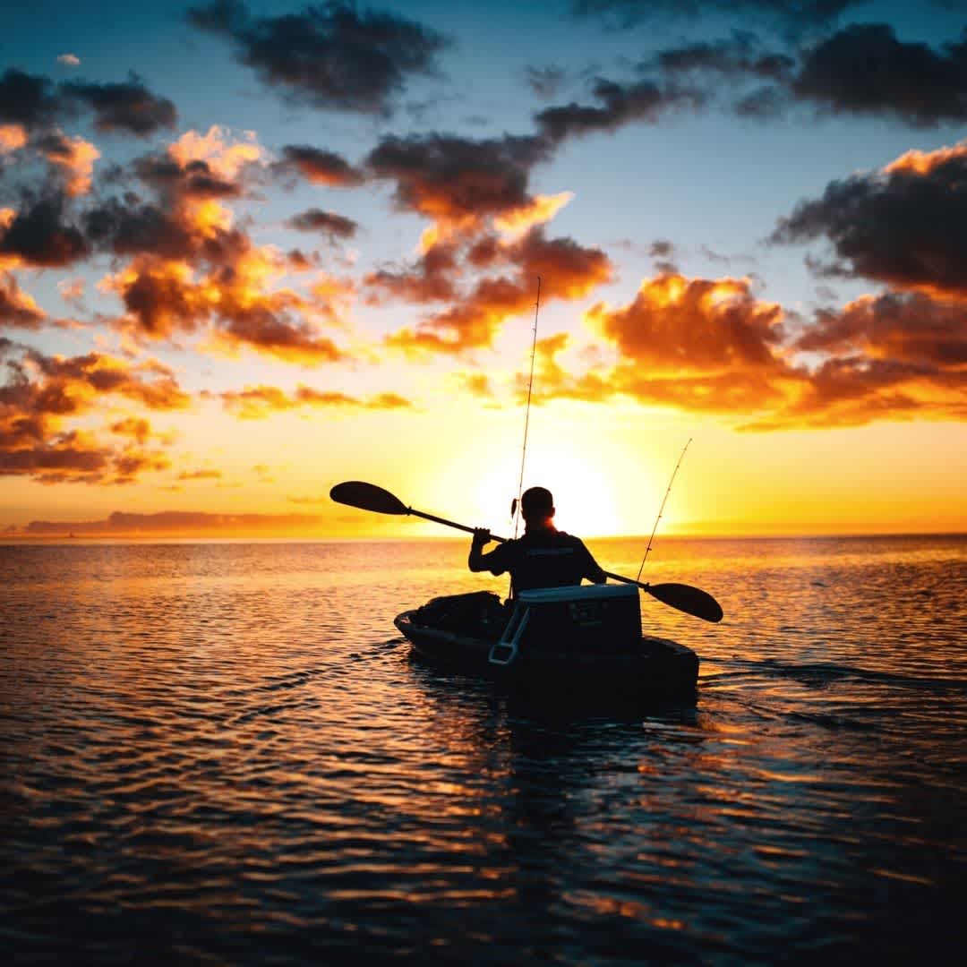Fishing from kayak.