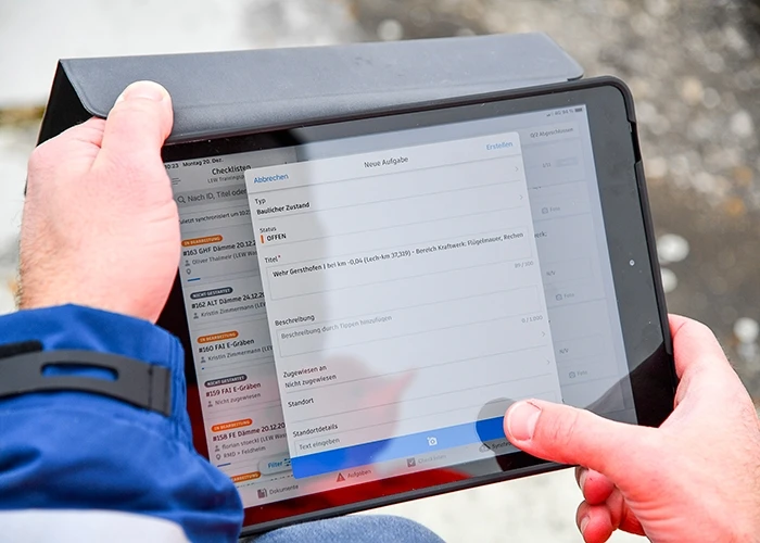 Dammbegehungen mit dem Smartphone oder Tablet