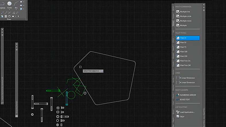 AutoCAD drawing productivity
