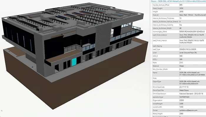 The development of the conversion engine and the BIM data repository generate data in open formats that allow exchange of information between software applications, maintaining the model’s integrity with minimal data loss