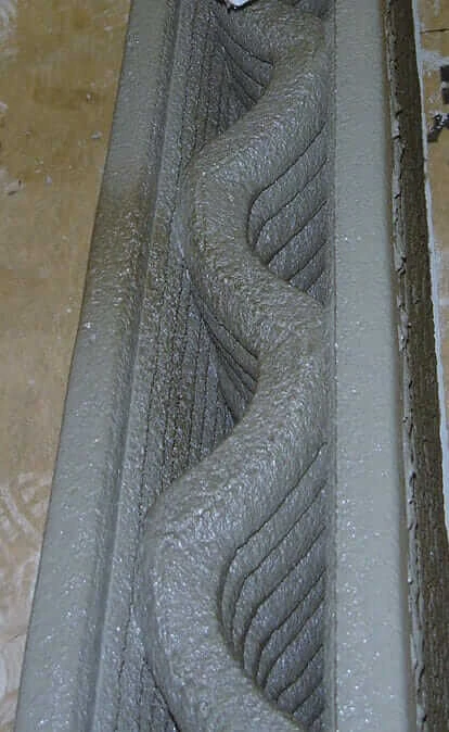 Corrugated 3D-printed building material