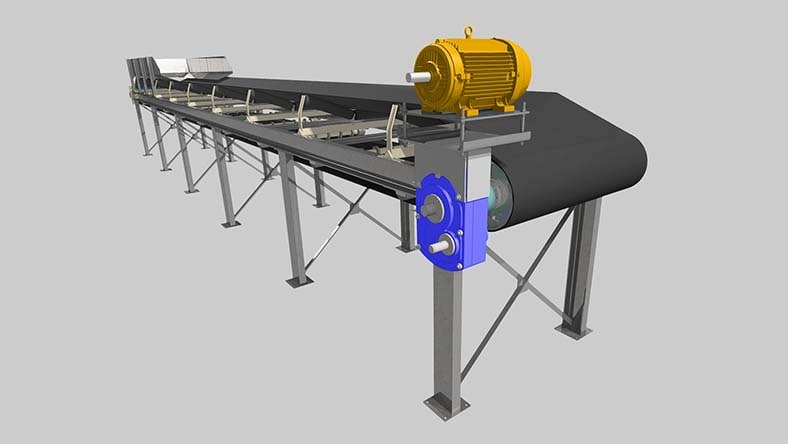 Rendering of conveyor belt