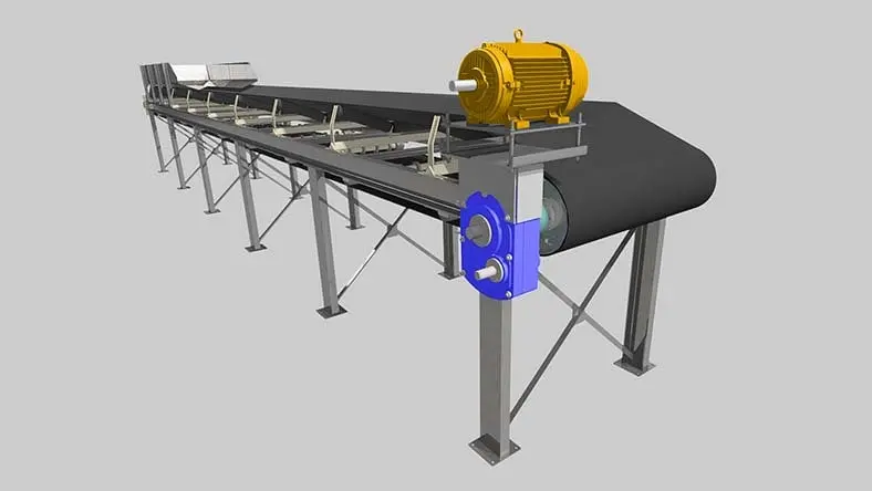 Rendering of conveyor belt