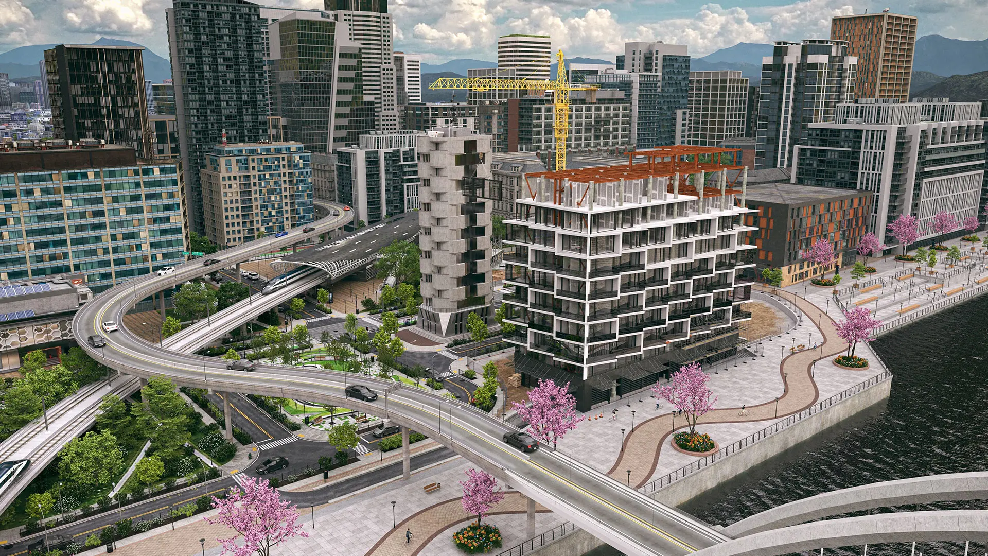 A building model of London’s Blackfriars Station illustrates a range of building systems.