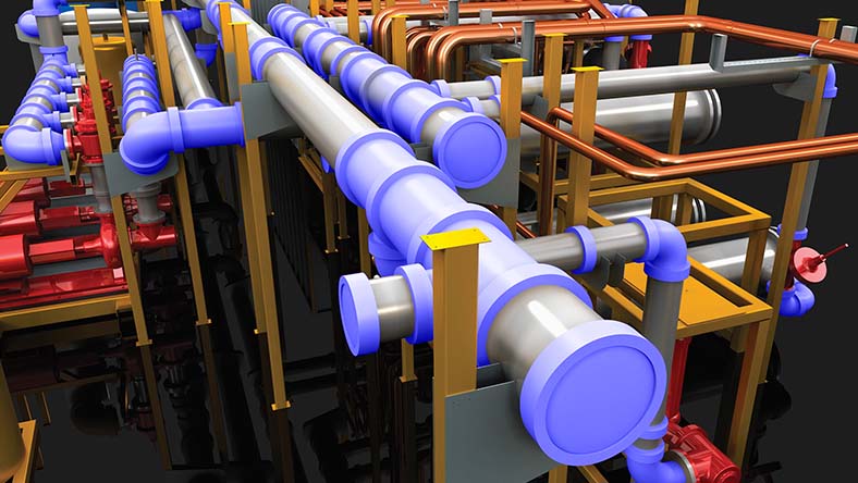 Rendering of tube and pipe