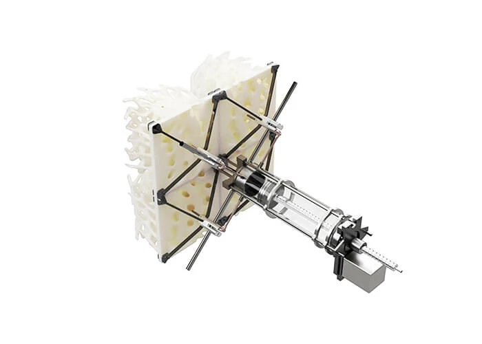 Another view of a vascular-inspired lattice cladding system