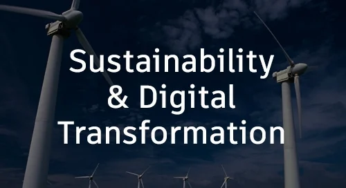 Title card for Ready, Set, Growth session 5 video: Sustainability and digital transformation
