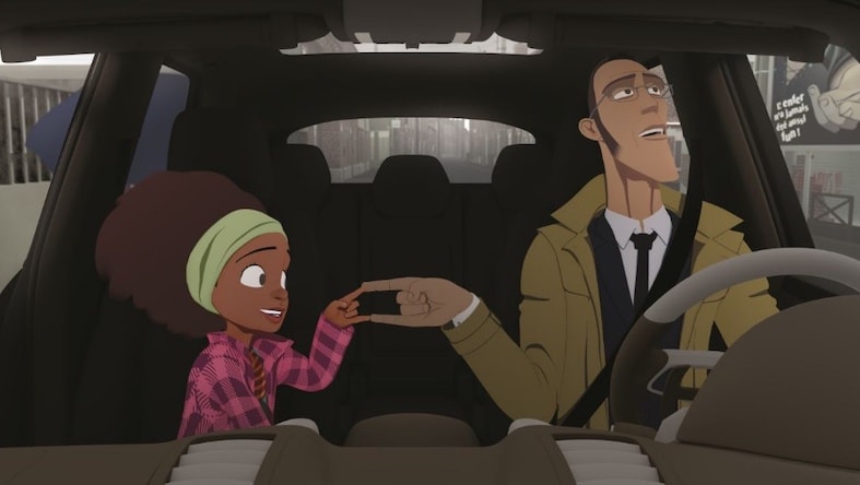 Toon shader still from Zombillenium film by 2 Minutes