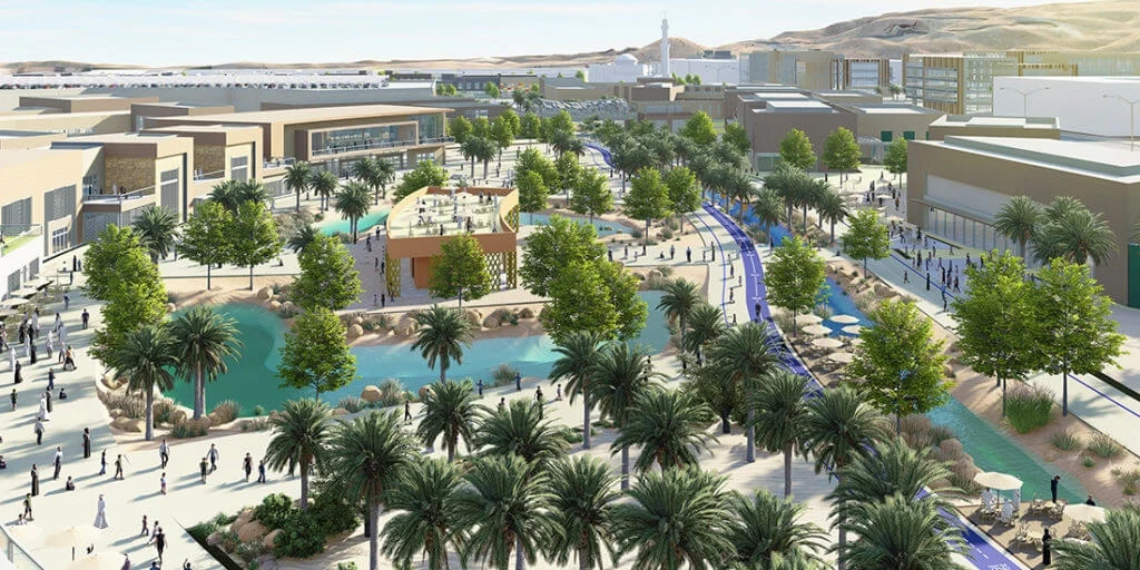 digital urban planning rendering of the plantations at jebel hafeet