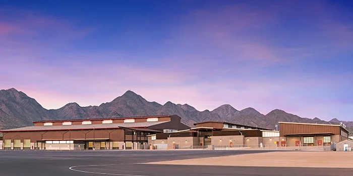 exterior view of the WestWorld venue in Scottsdale, AZ