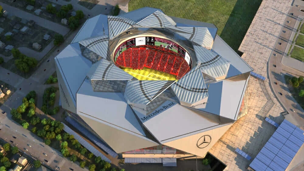 アトランタの Mercedes-Benz Stadium のレンダリング