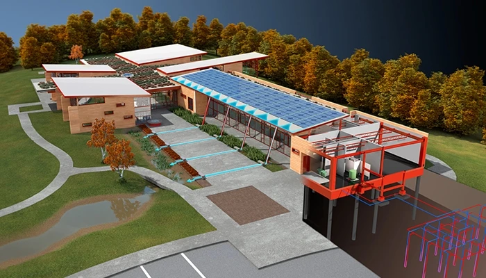 Rendering of the Grange Insurance Audubon Center in Columbus, OH