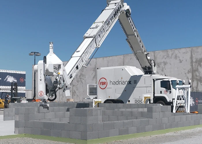 bricklaying robot hadrian x in action