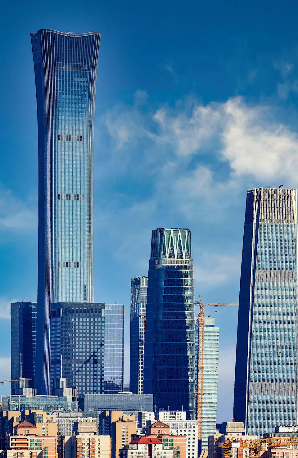 The China Zun Tower soars above the Beijing skyline. 