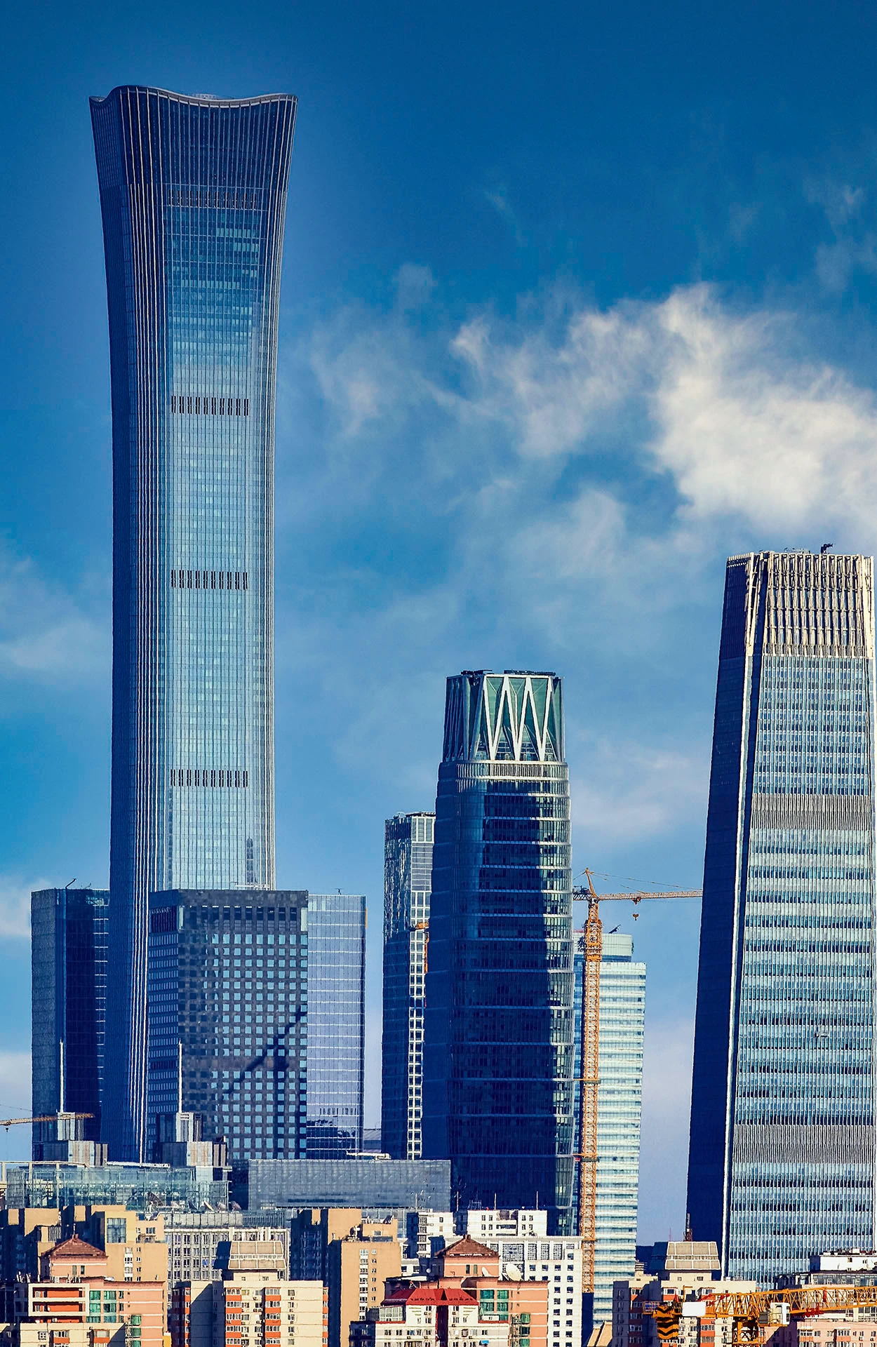 The China Zun Tower soars above the Beijing skyline. 