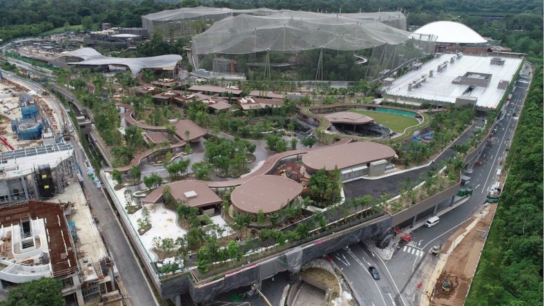 Bird Paradise Singapore under construction aerial view