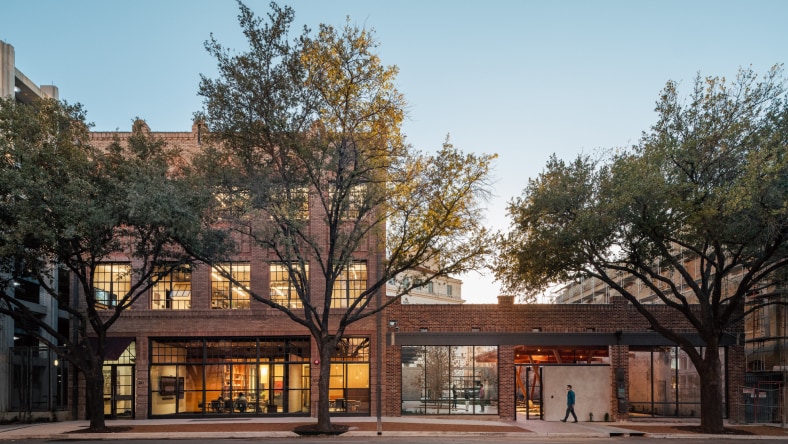 A building covered in greenery