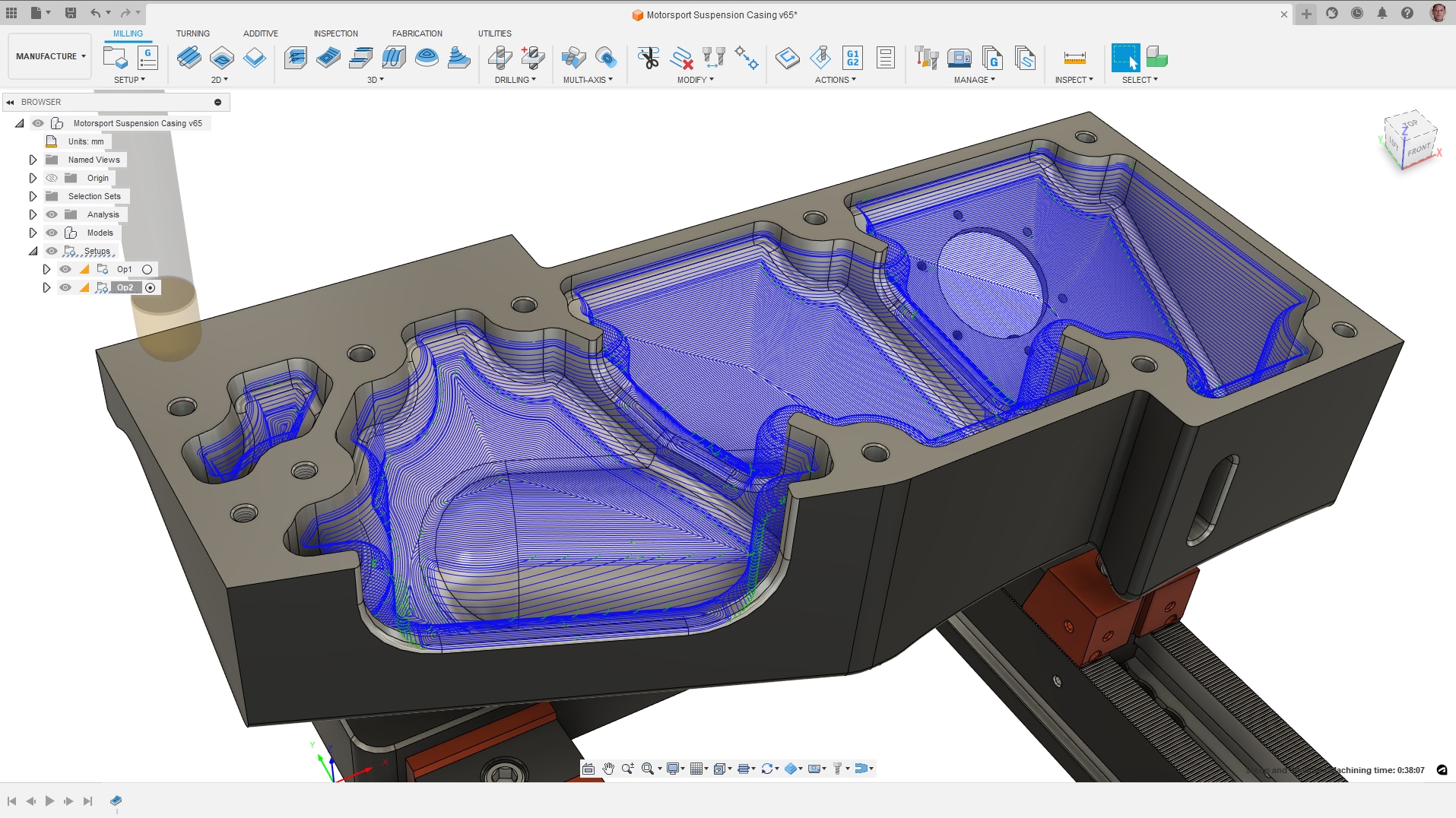 Automated toolpaths in Autodesk Fusion