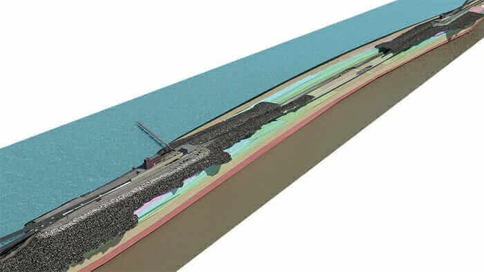 チェサピーク トンネル プロジェクト全体のレンダリング