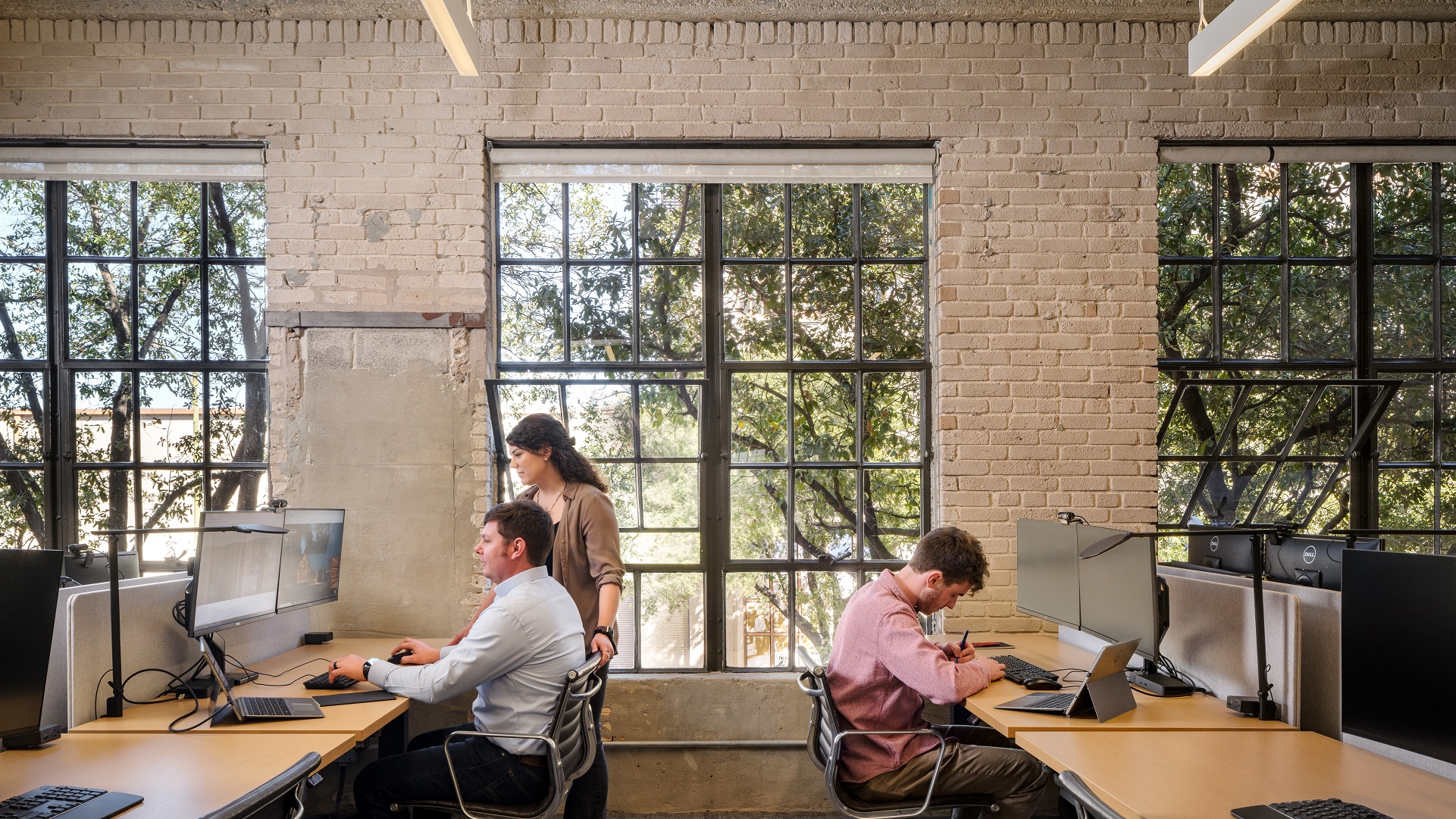 The offices at Lake|Flato’s 311 Third St. headquarters