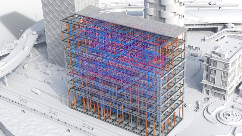 Building model showing planning stage
