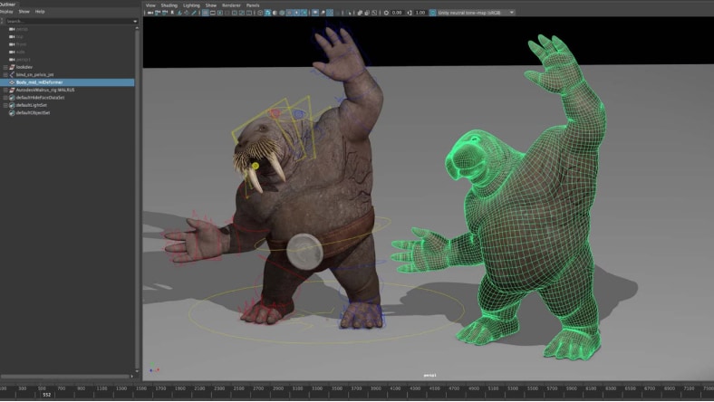 Machine learning deformer in Autodesk Maya