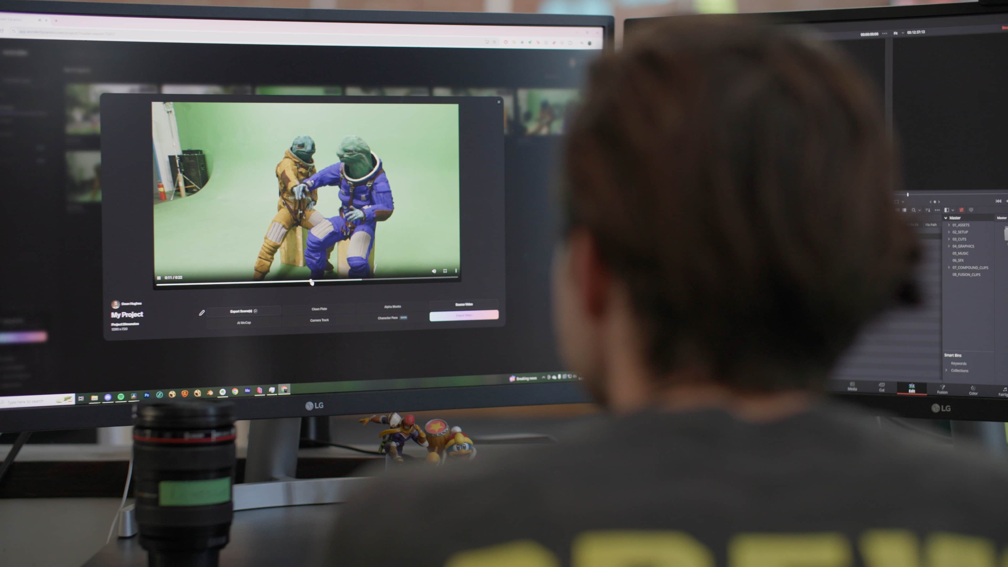 Skeletal rig tracking movements