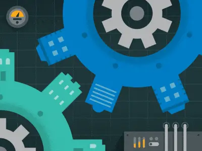 Animation showing gears turning