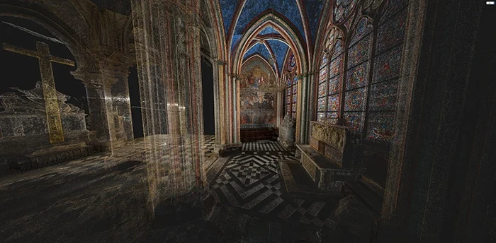 A scan of inside Notre-Dame