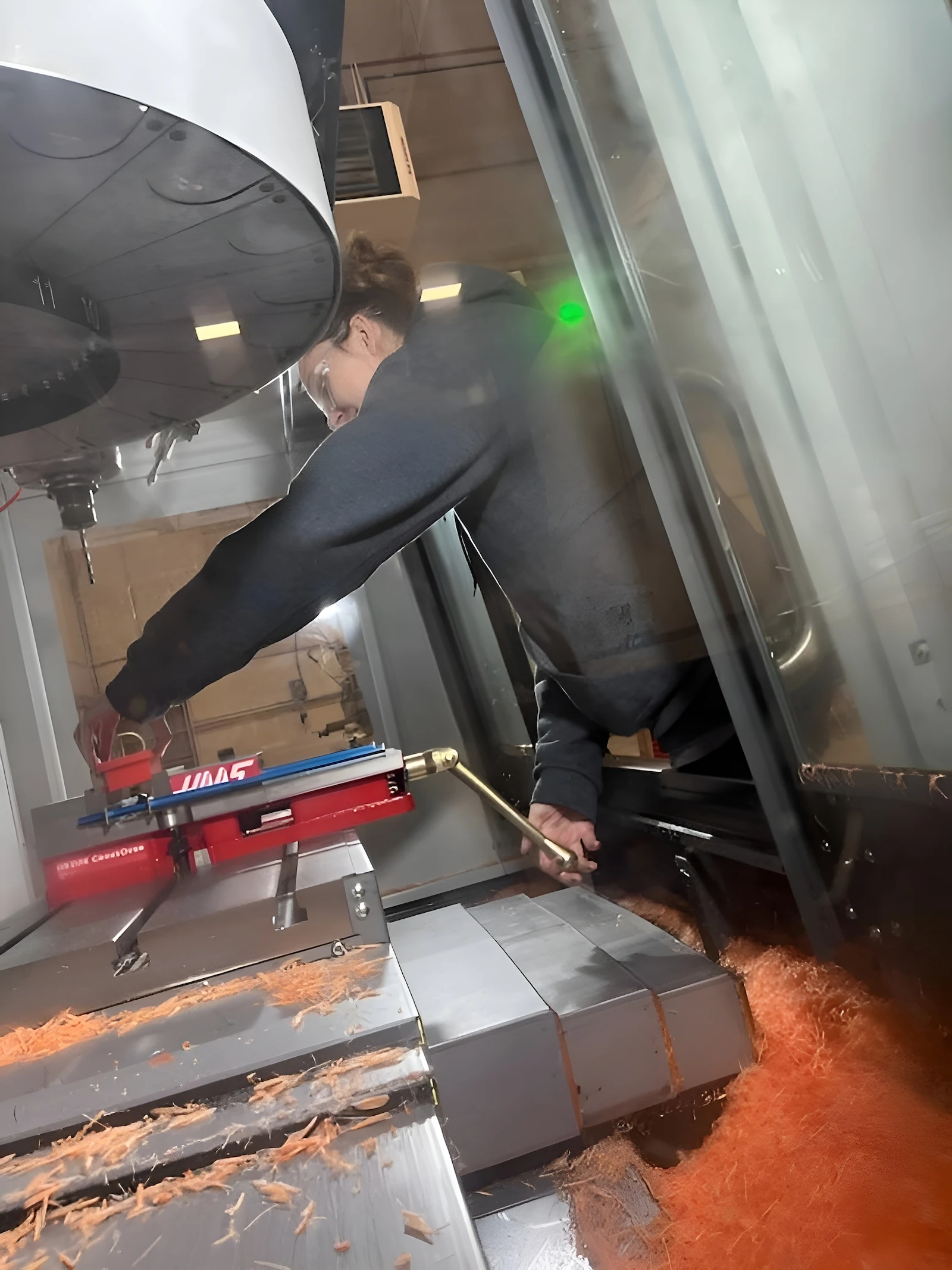 A person in protective gear practices welding