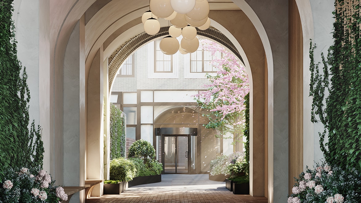 Entrance to Post House. 