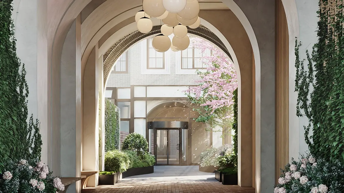 Entrance to Post House. 