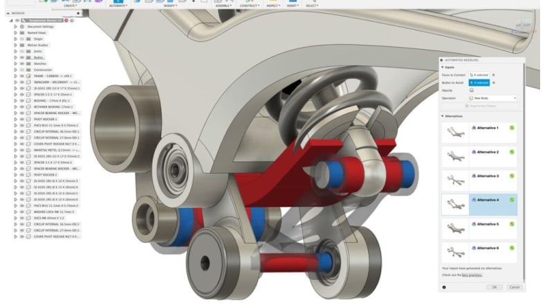 Automated modeling in Autodesk Fusion