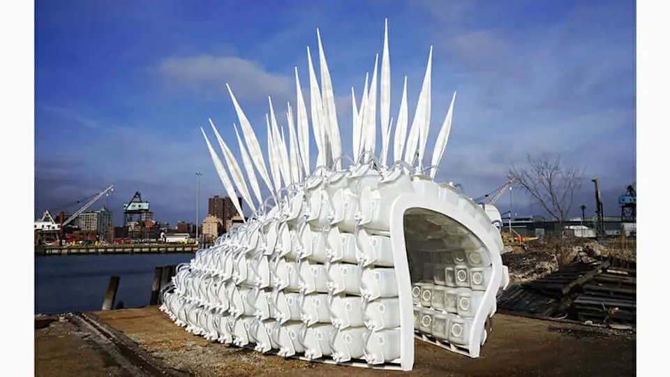 The Cricket Shelter modular insect farm at the Brooklyn Navy Yards, NY