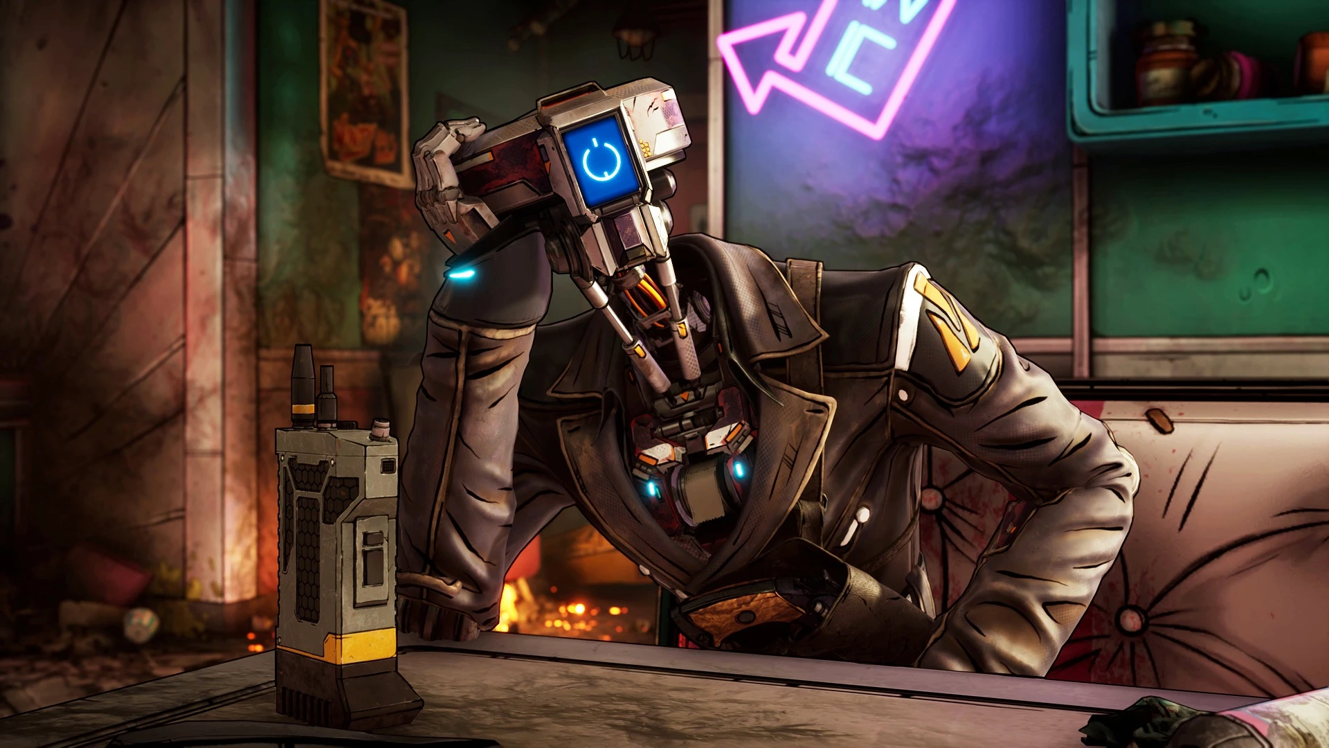 A robot character from the game New Tales of the Borderlands.
