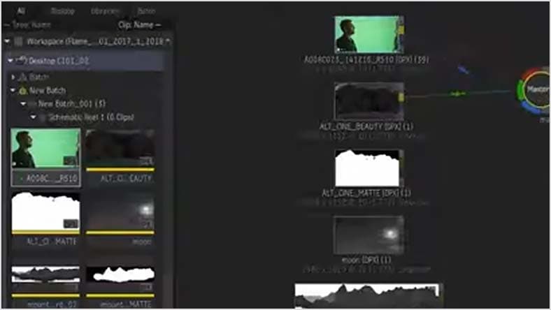 VFX compositing Flame Batch feature 