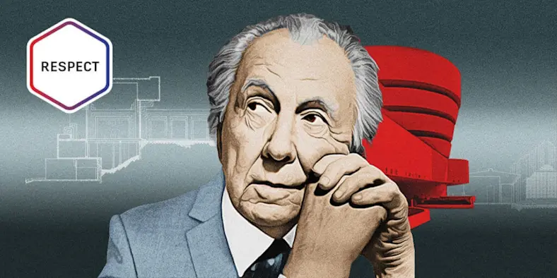 A portrait of Frank Lloyd Wright