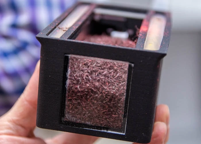 A drone release container filled with mosquitos