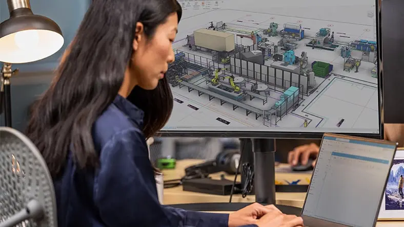 People working in an architecture office.