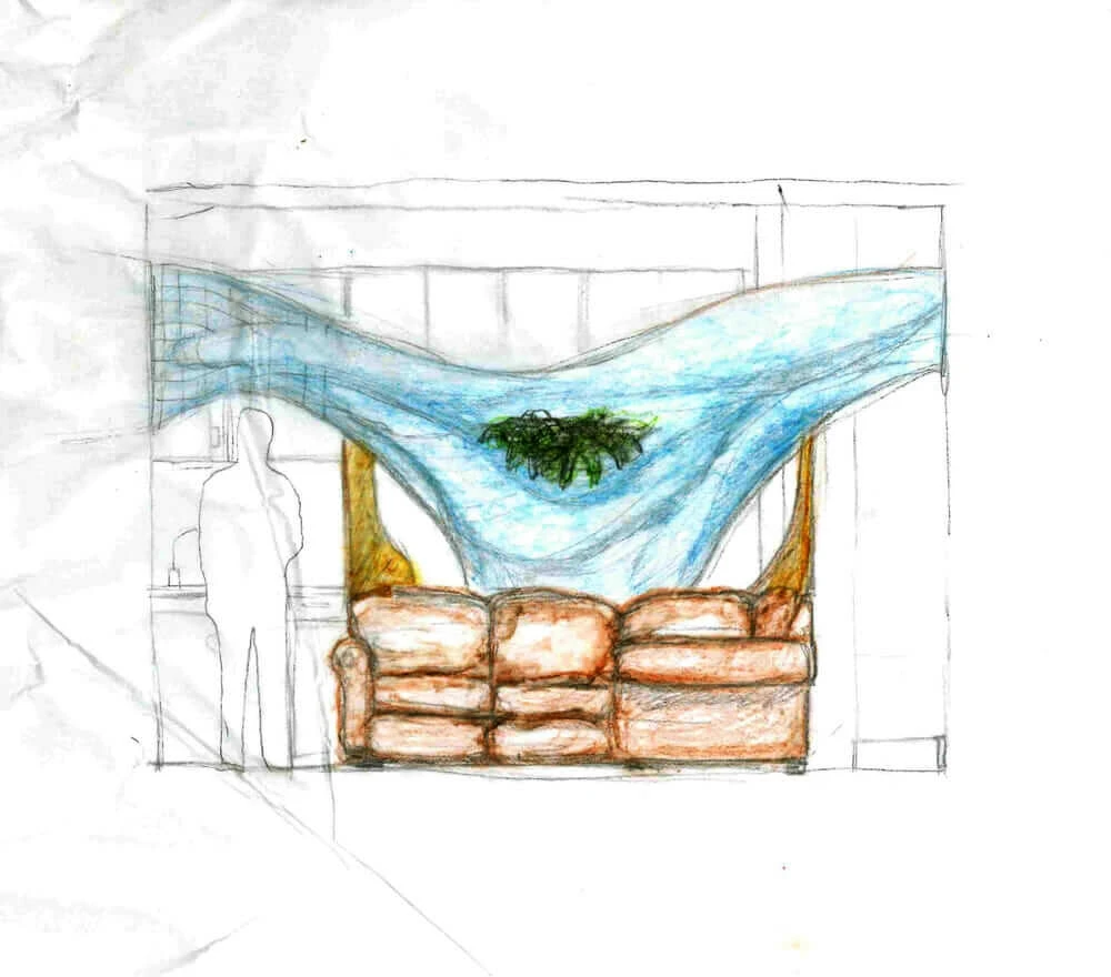 old-school architecture hand drawing apt art installation Geoffrey Tears