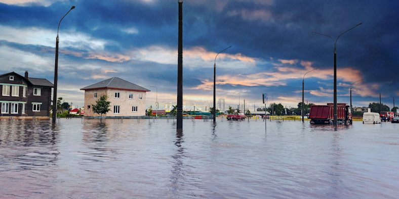 Flooded neighborhood