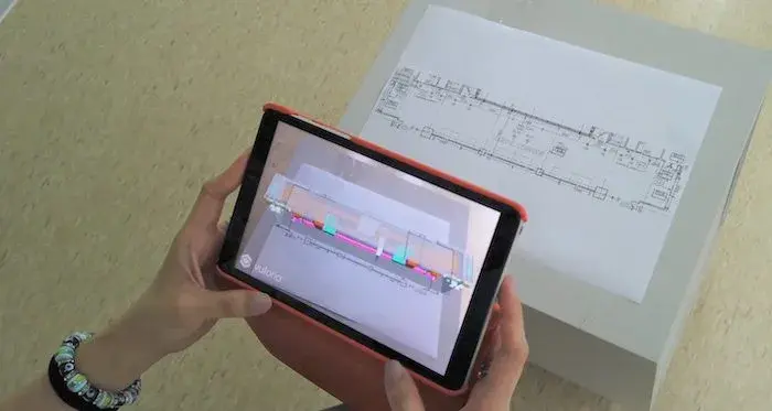 The mobile app for the amc construction included augmented reality for hong kong advanced manufacturing centre