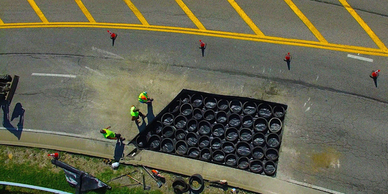 Aerial view of the Pothole Terminator